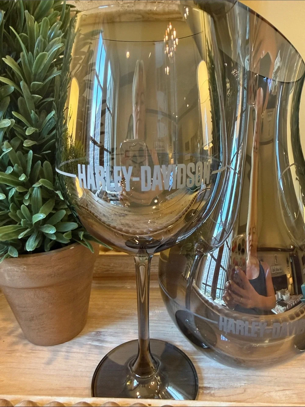 🍷🖤🍷 Harley-Davidson Wines Glasses and Decanter Set